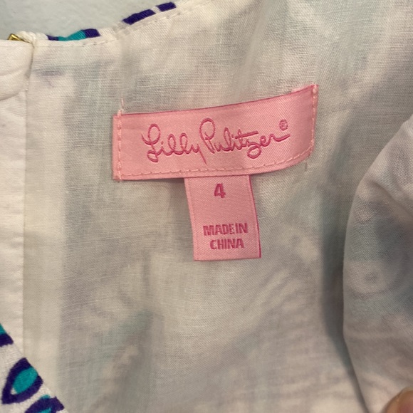 Lilly Pulitzer dress with gold fringe trim - Picture 4 of 4